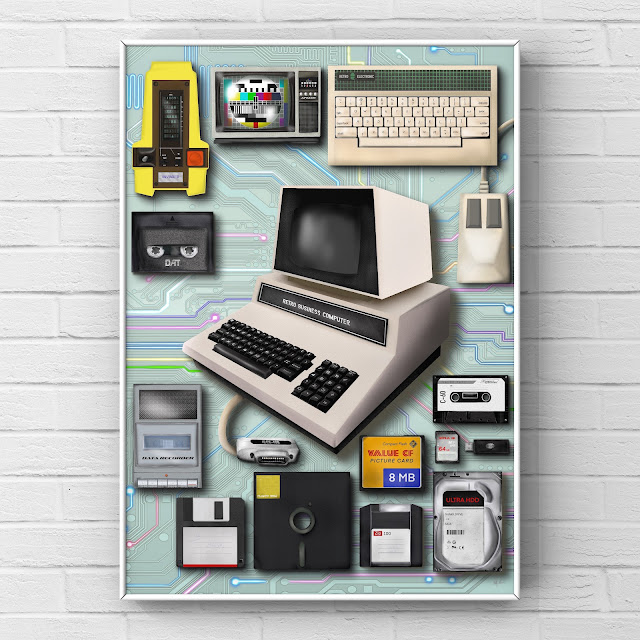 retro computer artwork by Mark Taylor